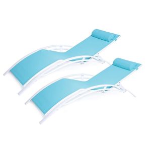 71cm Breadth 194cm Depth Outdoor Patio Chaise Lounges Folding