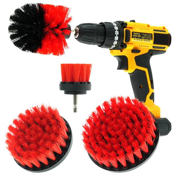 Drill Scrubbing Cleaning Brush Set 4 Pieces Electric Drill Power Brushes For