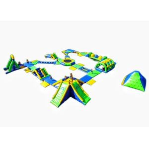 Eco Friendly Kids Inflatable Water Park , Inflatable Water Obstacle Course