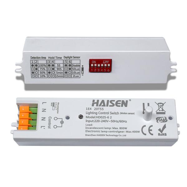 Buy 220V 240V AC Microwave Occupancy Sensor With CE SAA RoHS Approval at wholesale prices