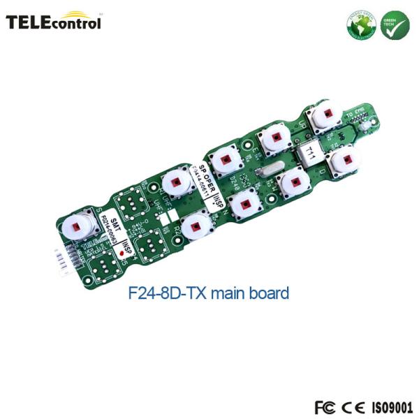 Buy Tele Crane remote controller F24-8S emitter main PCB board with 8 double speed buttons at wholesale prices