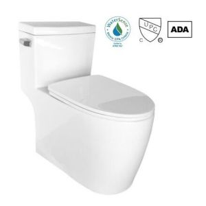 High Efficiency White One Piece Tall Elongated Toilets Bowl MAP800G