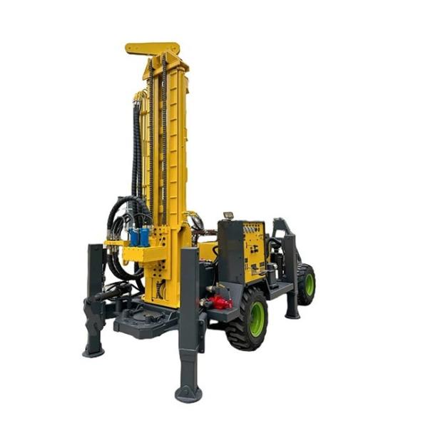 Buy 260m Depth Trailer Mounted Water Well Drilling Rig Machine Mining Machinery Equipment at wholesale prices