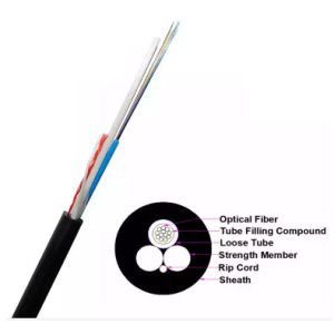 YTTX ASU Mini ADSS G652D Fiber Optic Cable 12 Core Self Supporting