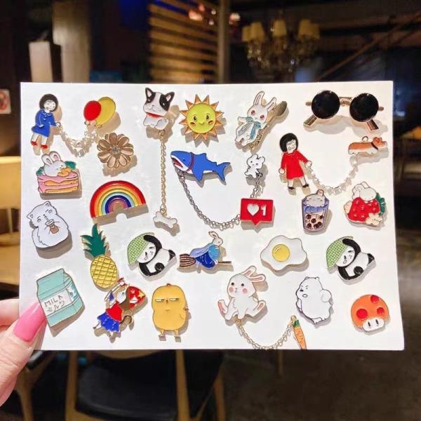 Cute Ready Stock Metal Logo Design Custom Lapel Pins Manufactur Metal Custom Enamel Pin