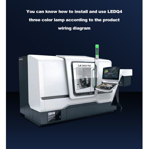 Red Orange Machine Light Tower 24V DC LED Lights Lamp With Buzzer Alarm For CNC Machine