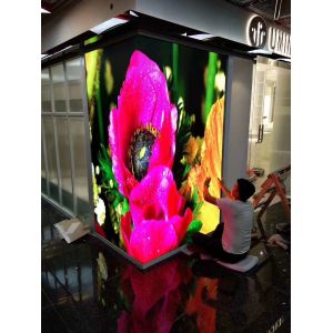 Full Color P2.5 Rectangular LED Sphere Display Right Angle Video Playing 2.88m*2