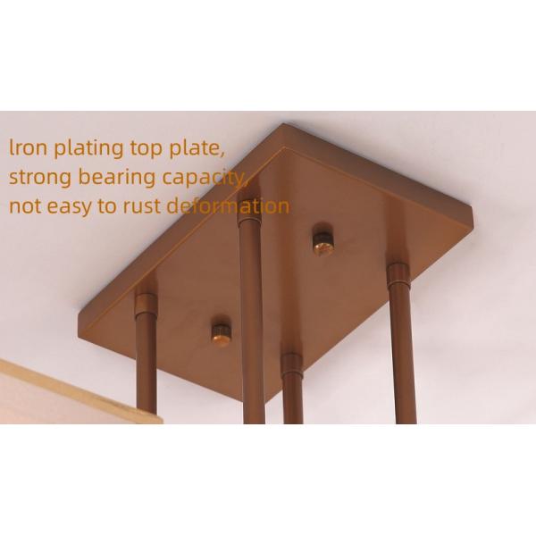 Study Bedroom LED Chandelier Lighting Dining Room Rectangular Ceiling Iron Lighting