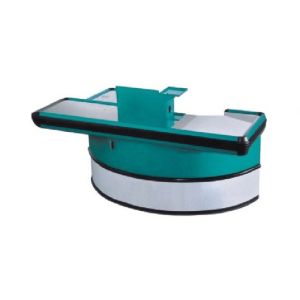 Curved Shape Supermarket Checkout Counter Hypermarket Checkstand