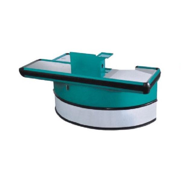 Buy Curved Shape Supermarket Checkout Counter Hypermarket Checkstand at wholesale prices