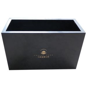 ISO9001 Large Galvanized Steel Garden Metal Flower Pots