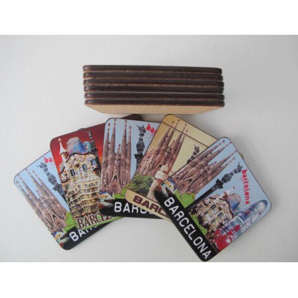 Popular Mdf cork coaster Customized size and printed logo for home