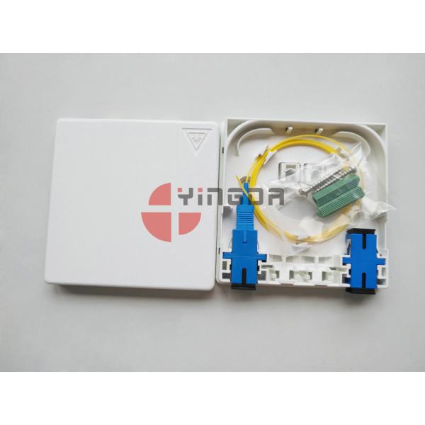 FTTH Socket Panel In Buildings Wall Mounting With Screws Front Cable Exit Outlet