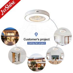 Remote Control 20 Inch Bladeless Ceiling Fan With LED Light