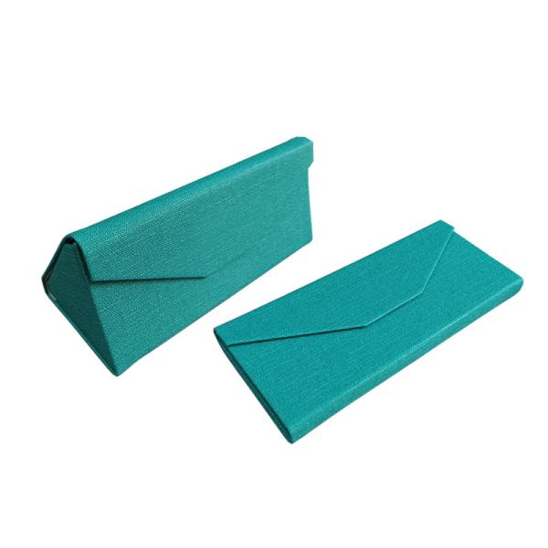 Buy Blue Magnet Closure Folding Triangle Eyeglasses Case Sunglasses Packaging Box at wholesale prices