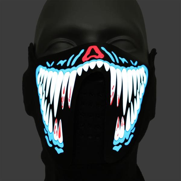 2018 hot sale light up led el mask for festival Parties high brightness masquerade costume Mask