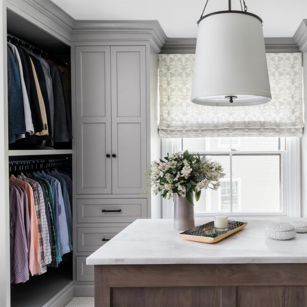 Assembled Classic Grey Black Solid Wood Walk In Closet Organizer Wardrobe Box Shelf
