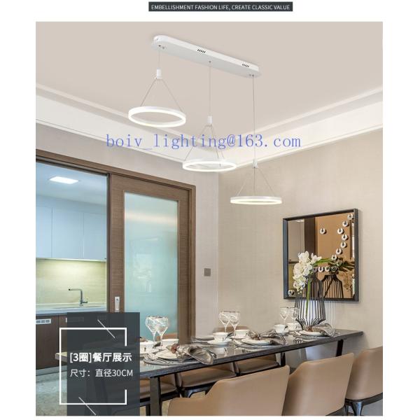 LED Pendant Lightings Flower Shape Round Acrylic Aluminium 60w Black