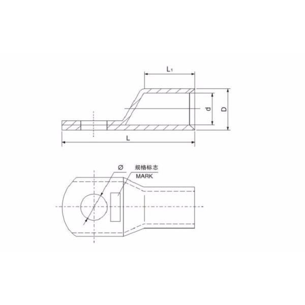china supplier copper pipe-pressed terminal cable lug