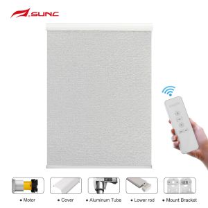 Motorized Outdoor Roller Blinds Sunshade With Bottom Rail