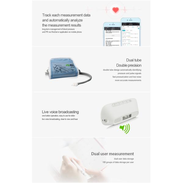 High quality factory price Portable bp wifi heart rate blood pressure monitor for home use