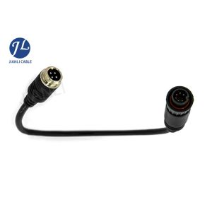 China 6 Pin To 4 Pin Backup Camera Cable , Safety Vision Mini Din Extension Cable Adapter on sale