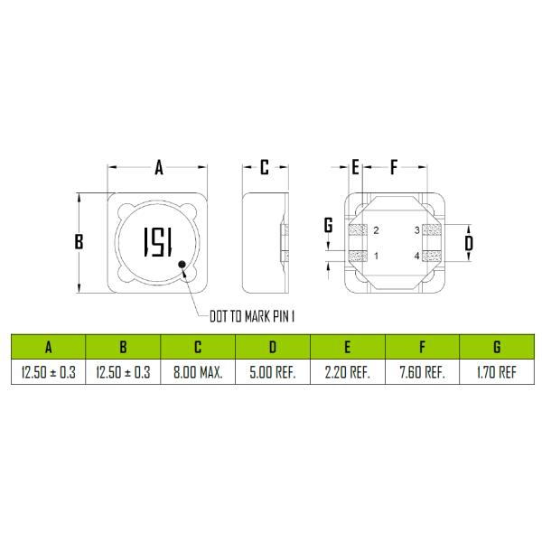 Single Dual Winding Smd Shielded Inductor / Smd Power Inductor Low - Profile