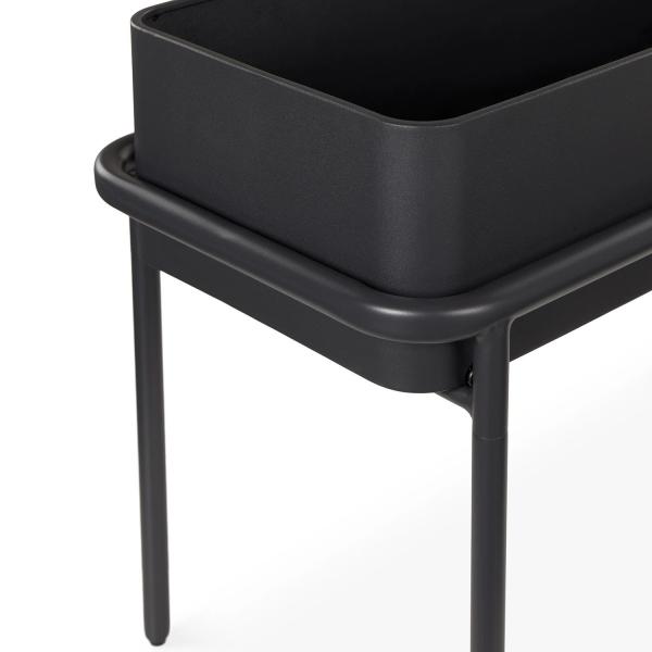 5 Star Hotel Luxury Outdoor Black Metal Flowerpot