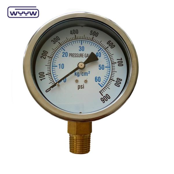 Buy 4" Liquid Filled Mud Pump Pressure Gauge Bottom Mount 1.6% Accuracy at wholesale prices
