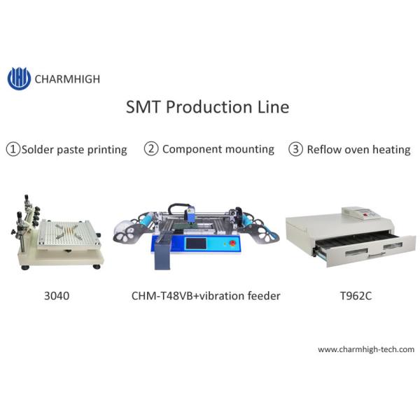 T962C Reflow Oven SMT Production Line 3040 Stencil Printer Chmt48vb Table Top