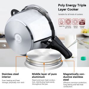 Custom Cookware 304 Stainless Pressure Cooker For Rice Cooking