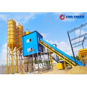 Quality Stationary HZS60 60m3/H Concrete Mixing Plant Equipment 4100mm Discharging for sale