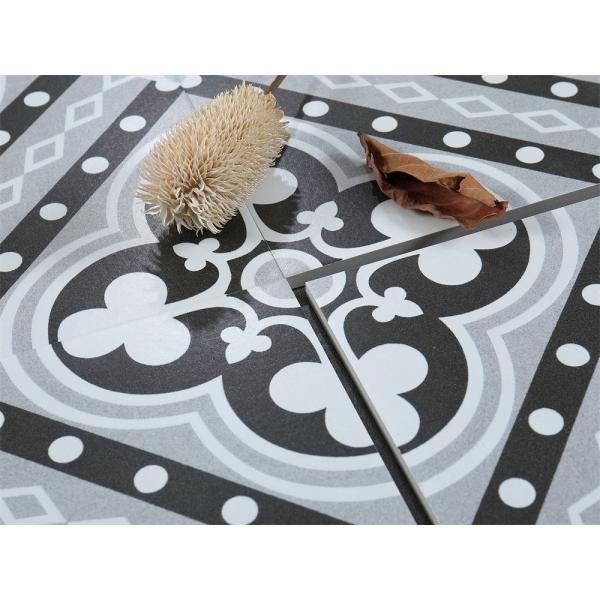 Gray & White 20x20cm Ceramic Rustic Tile for Indoor Floor