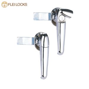 China Construction Machinery Cabinet Door Handle Lock Bright Chrome Plated on sale