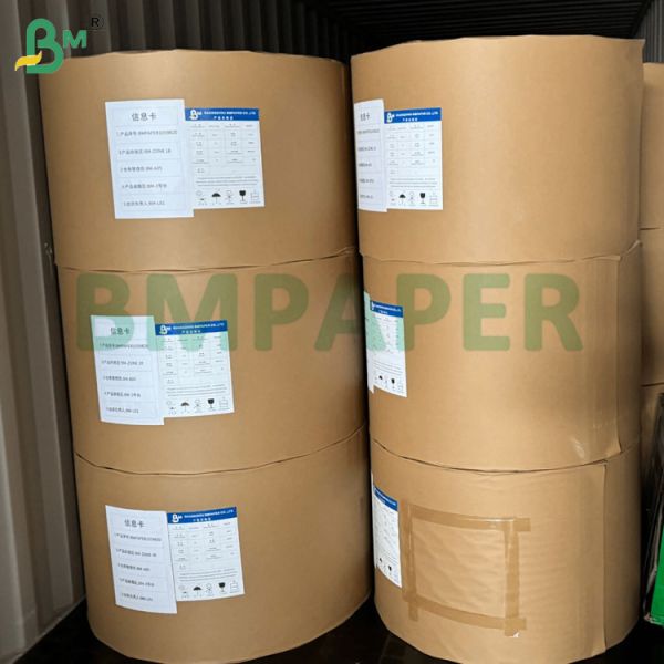 Buy 80gsm Recycled Kraft Liner Paper Roll To Corrugated Packaging Manufacturing at wholesale prices