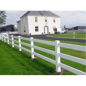 Weather-Resistant PVC Horse Farm Fence 3 Rails 4 Rails