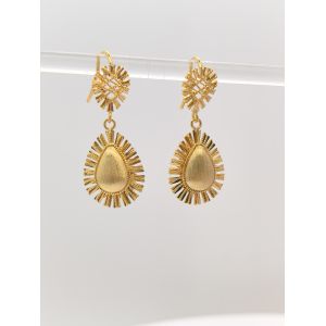 drop-shaped earrings for 925 sliver gold plating