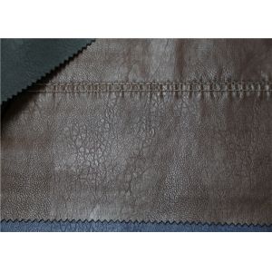 China High Grade PU Faux Leather Fabric , Washed PU Synthetic Leather Durable on sale