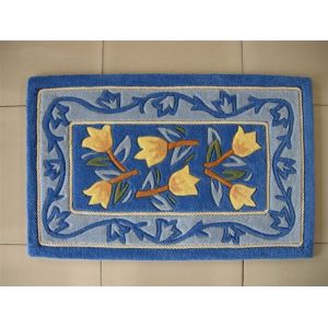 Traditional Small Flowers Handtufted Acrylic 50x80cm Door Mat