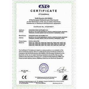 Shenzhen Pride Instrument Inc. Certifications