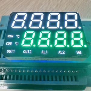 Quality High Brightness White /Pure Green Dual Line 7 Segment LED Display Common Anode for Temperature Indicator for sale