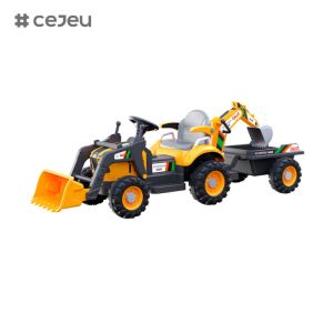 China Plastic Ride On Tractor/Music/Early education Light/With manual push machine/Drag bucket/With manual rear excava on sale China Plastic Ride On Tractor/Music/Early education Light/With manual push machine/Drag bucket/With manual rear excava on sale