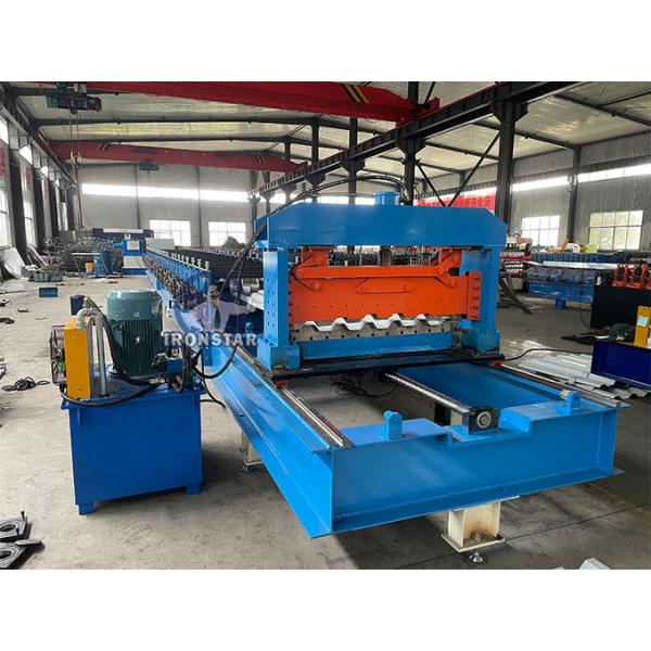Tracking cutting trapezoidal roofing sheet roll forming machine for Saudi Arabia