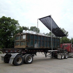 PVC 18oz 22oz Anti UV Rays Mesh Tarp For Dump Truck Delivery