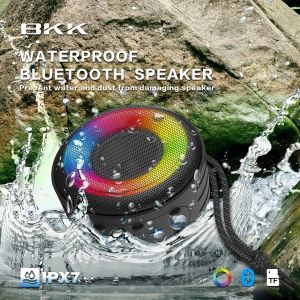 1500mAh IPX7 Waterproof Speaker , RGB Bluetooth Speaker ABS Silicone Material