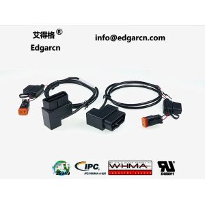 16pin OBDII Passthru Cable with Power Break Out and IP68 Rating for Heavy-Duty