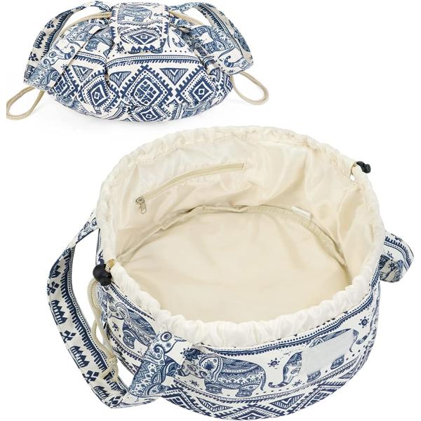 Buy Multi-functional and waterproof  Drawstring Makeup Bag Large Cosmetic Bag Women Toiletry Organizer for Travel at wholesale prices