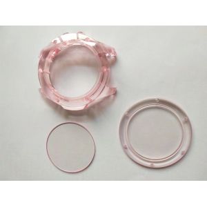 Pink Sapphire Crystal Watch Case Polished Surface Wear Scratch Resistance