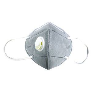 Dust Proof KN95 N95 Disposable Face Mask 17.4*21cm Grey White Non Woven Fabric
