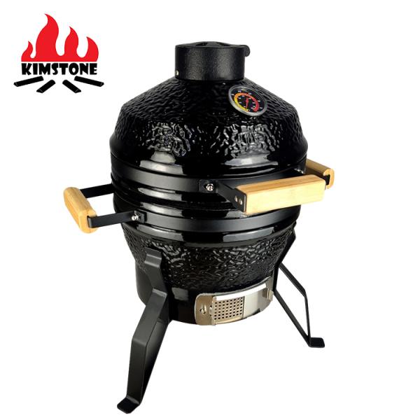 KIMSTONE Ceramic Kamado Firebox Keramikgrill Fire Box China Charcoal Parrilla Mini Black BBQ Egg 13 Inch Komodo Kamado Grill